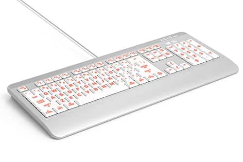 Azio KB540 Large Print 3-Color LED Wired USB Keyboard | Waterproof & Mac Compatible thumbnail 7