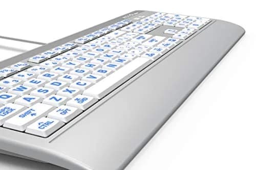 Azio KB540 Large Print 3-Color LED Wired USB Keyboard | Waterproof & Mac Compatible thumbnail 3