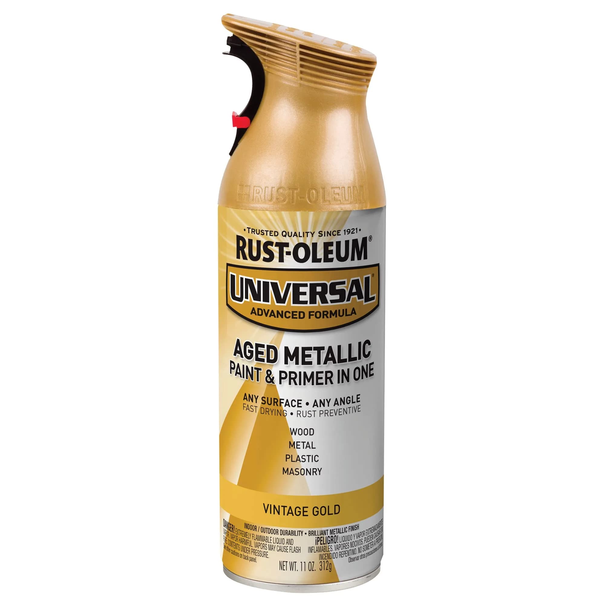 Rust-Oleum Vintage Gold Metallic All Surface Clear Topcoat Spray Paint, 11 oz - main product image
