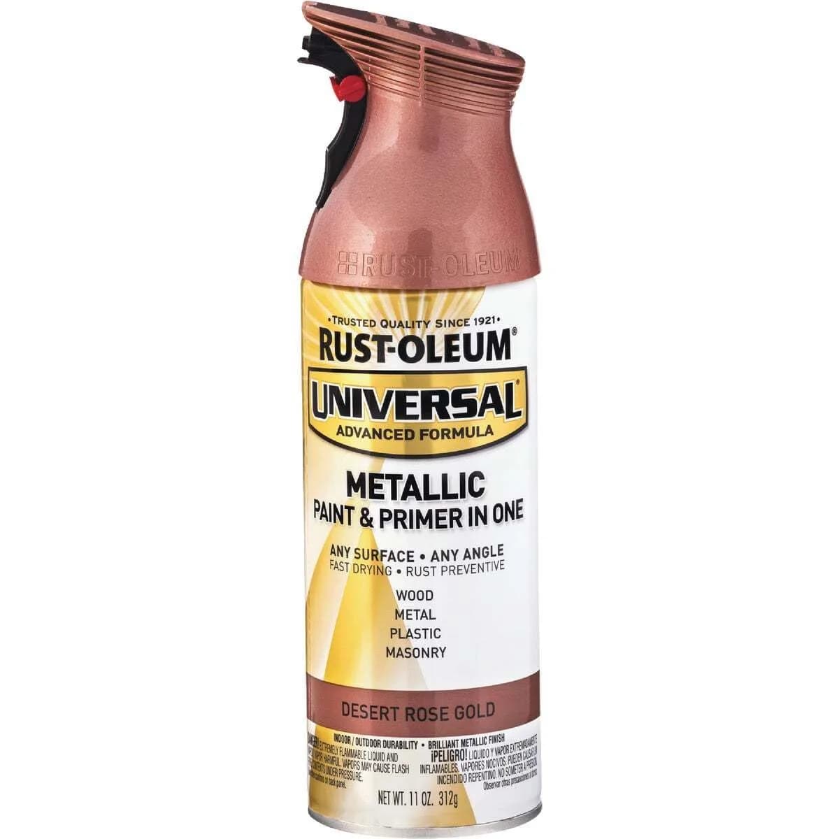 Rust-Oleum Universal All Surface Metallic Spray Paint, Desert Rose Gold, 11 oz - main product image