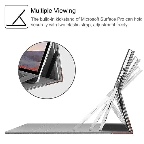 FINTIE Case for 12.3 inch Microsoft Surface Pro 7 Plus, Pro 7/6/5/4/3 | Multi-Angle Kickstand & Premium Synthetic Leather thumbnail 3