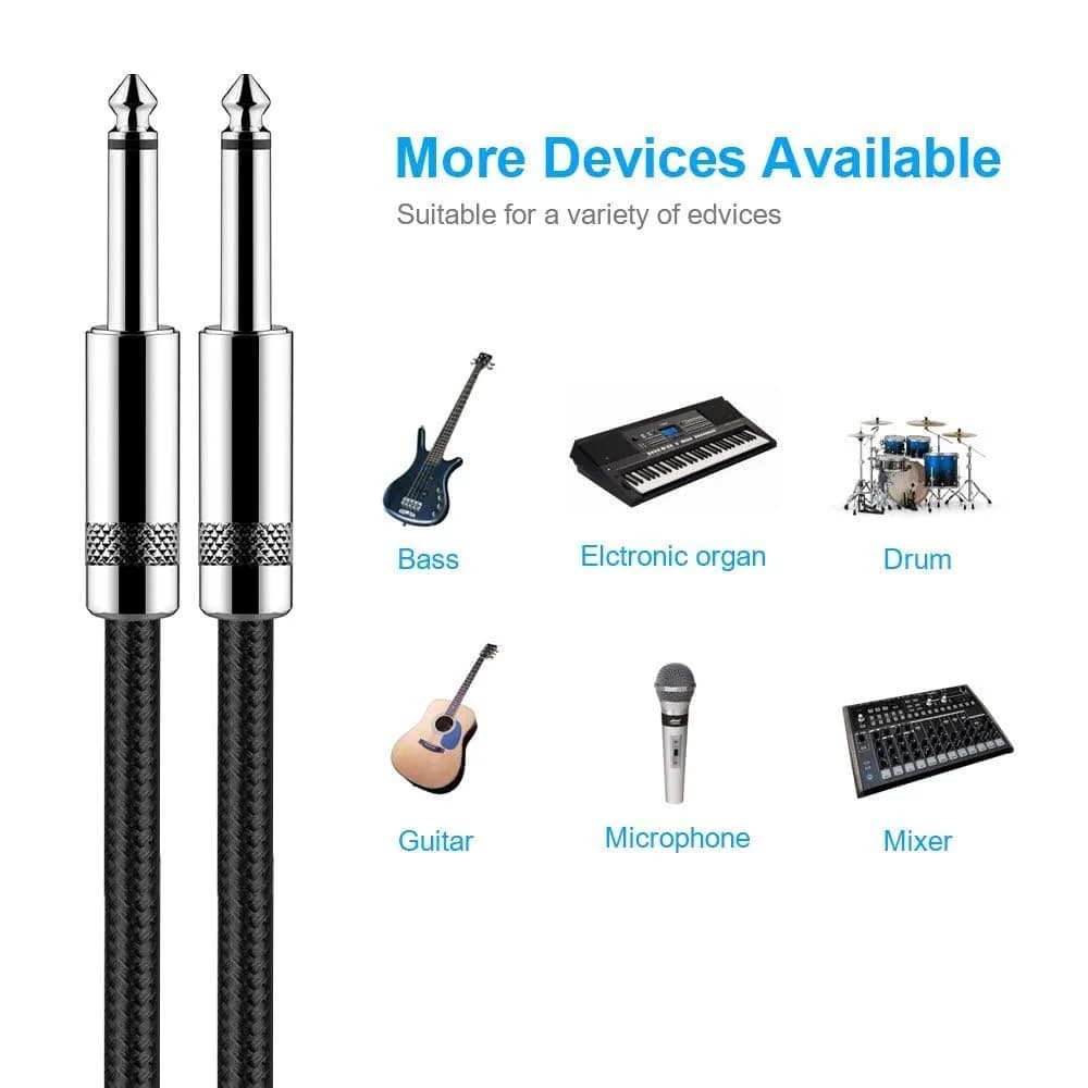 New Bee 20 ft (6.1 m) Instrument Cable | Low Noise High Fidelity Balanced Audio - view 3