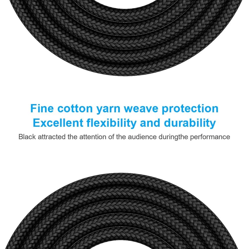 New Bee 20 ft (6.1 m) Instrument Cable | Low Noise High Fidelity Balanced Audio Cord - view 5