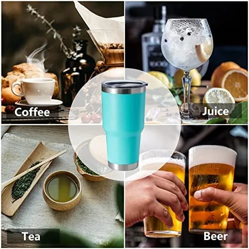 HASLE OUTFITTERS 30oz Stainless Steel Tumbler | Double Wall Vacuum Insulated Travel Mug (Light Green, 8) thumbnail 5