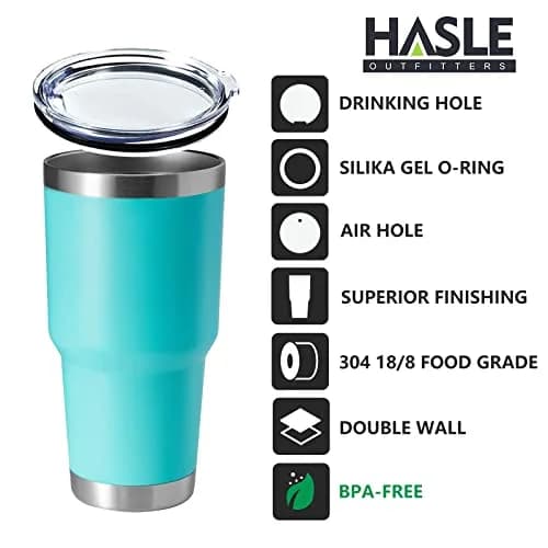 HASLE OUTFITTERS 30oz Stainless Steel Tumbler | Double Wall Vacuum Insulated Travel Mug (Light Green, 8) thumbnail 2