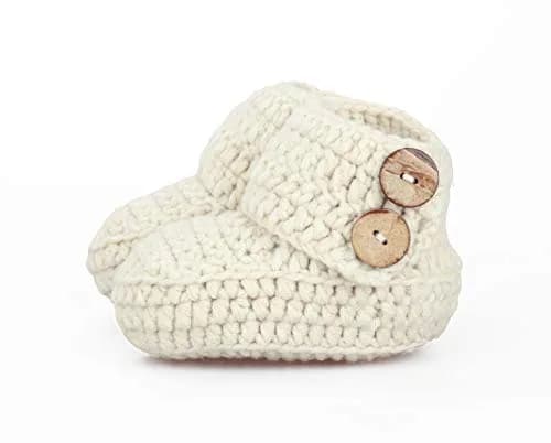 zefen Baby Crochet Booties & Hat Set | Newborn Socks & Cap for Girls & Boys, Cotton, Soft & Handmade thumbnail 2