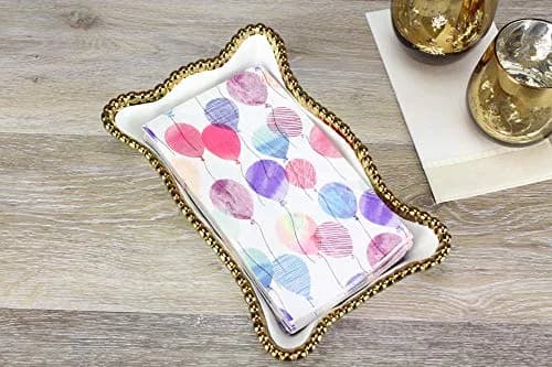 Pampa Bay Verona Napkin Holder 25.4 cm (10 Inch) | White Porcelain with Titanium Finish thumbnail 3