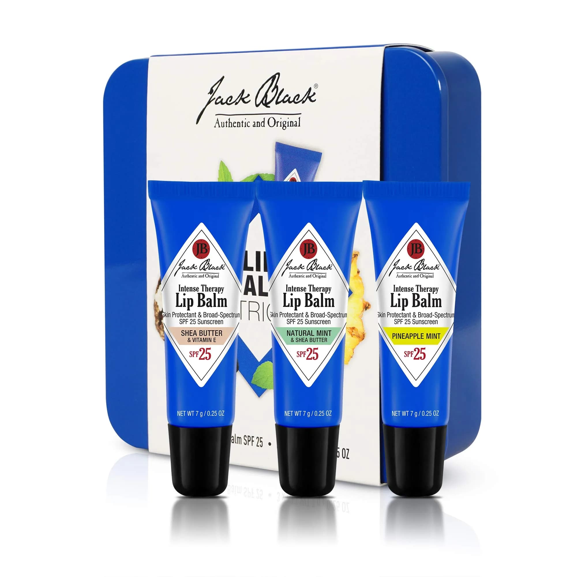 Jack Black Intense Therapy Lip Balm SPF 25 Grapefruit & Ginger - Variety Pack Trio 3 x 0.25 Oz - main product image