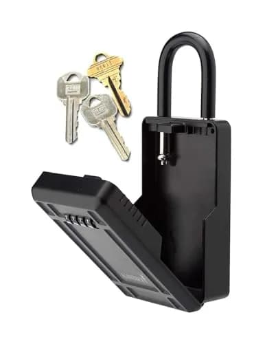 Kingsley KL313 Large Capacity Key Storage Box with Resettable Code, Water Resistant, Black | 12 cu in (200 ml) thumbnail 1