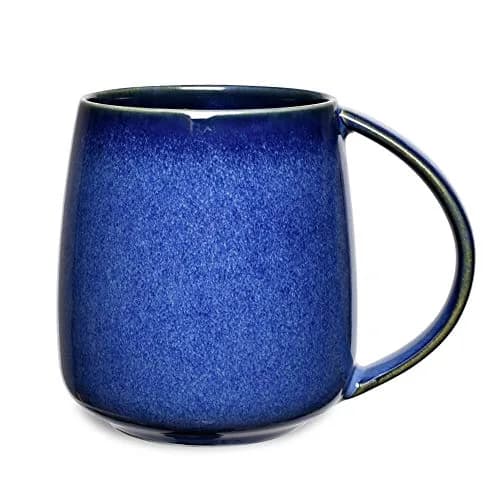 Bosmarlin Ceramic Coffee Mug 385ml (13 oz) | Classic Royal Blue Tea Cup for Office and Home thumbnail 1