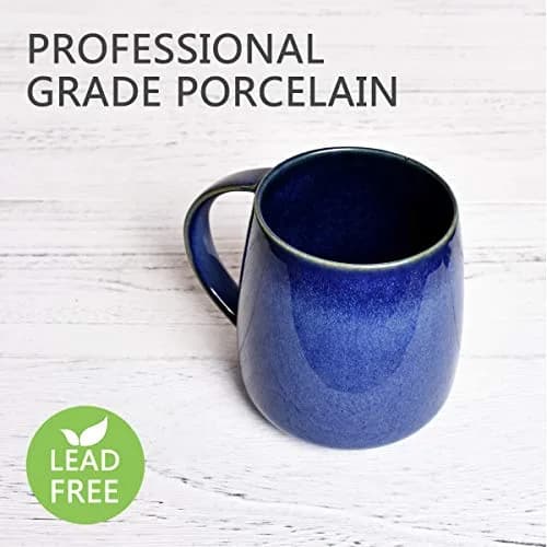 Bosmarlin Ceramic Coffee Mug 385ml (13 oz) | Classic Royal Blue Tea Cup for Office and Home thumbnail 3