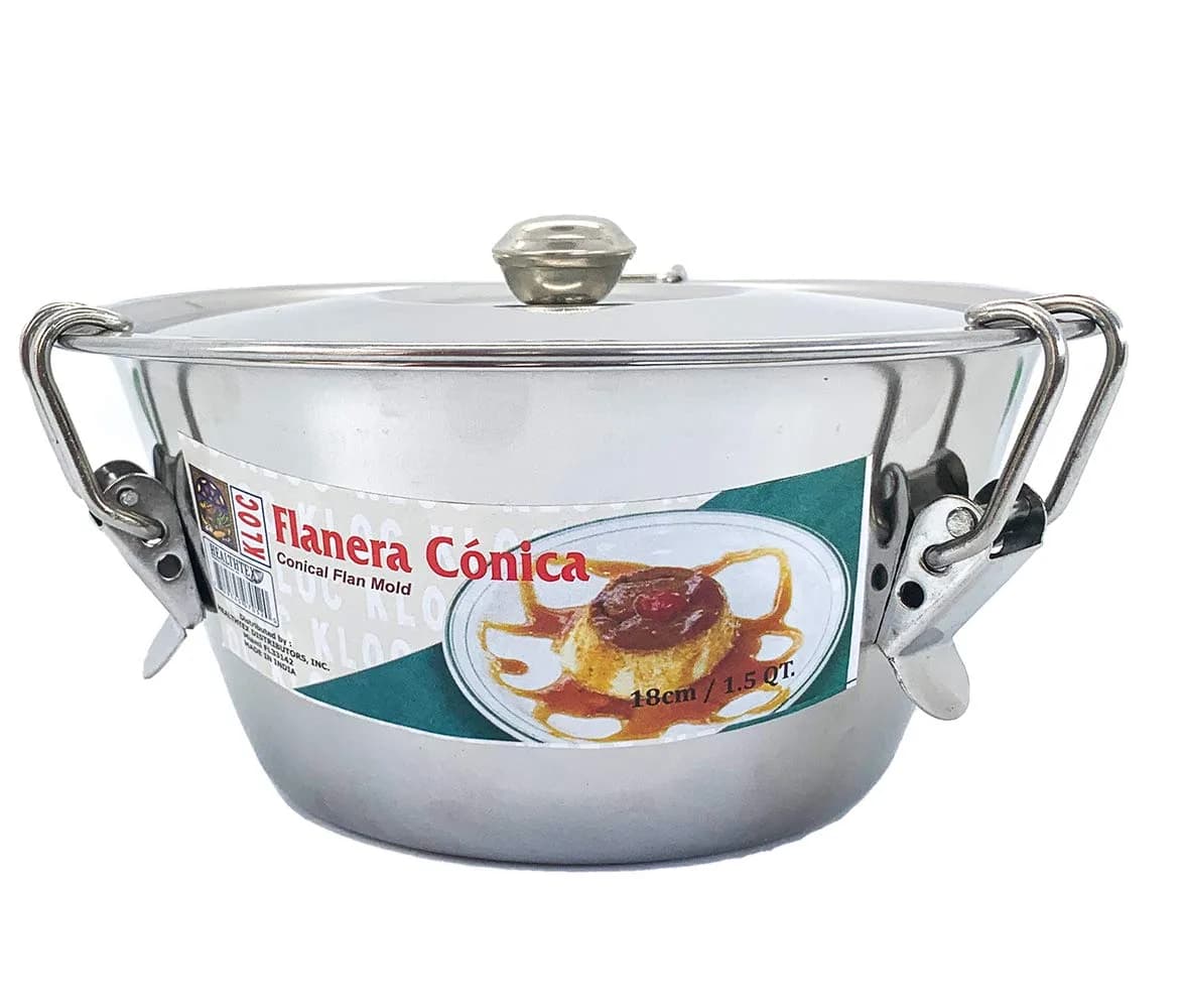 Kloc Flanera Conica Mold Stainless Steel 18cm | 1.5 QT Oven Safe & Durable — Silver