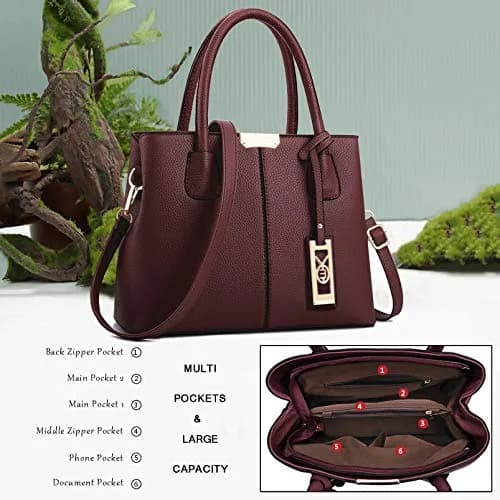 COCIFER Women's Shoulder Tote Bag PU Leather Approx 31cm x 21cm x 13cm | Modern Elegant Fashion thumbnail 5
