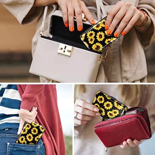 Coco Rossi RFID Aluminum Credit Card Holder Small Mini Wallet Women | Slim & Secure (70-120 chars) thumbnail 7