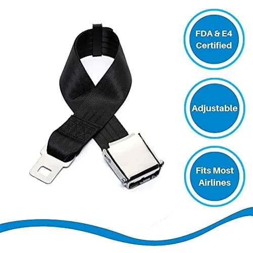 NANQUAN Adjustable 7-31" Airplane Seat Belt Extender | Universal Fit for All Airlines in US Except Southwest thumbnail 6