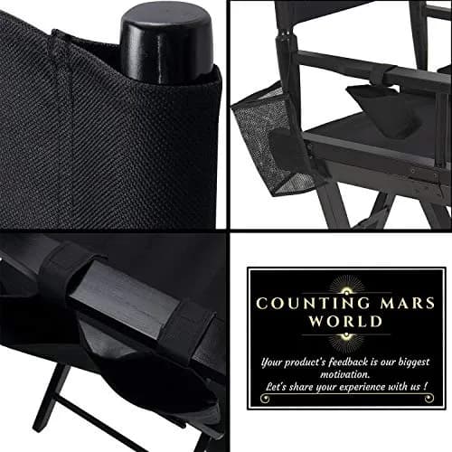 STAY GENT 5-in-1 Makeup Artist Chair Accessory Set - Black Replacement Canvas & Storage Bags | Fits Director Chairs 53x20cm Backrest, 53x42cm Seat thumbnail 5