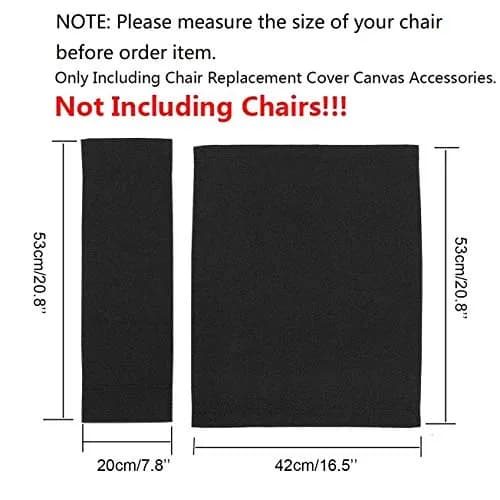 STAY GENT 5-in-1 Makeup Artist Chair Accessory Set - Black Replacement Canvas & Storage Bags | Fits Director Chairs 53x20cm Backrest, 53x42cm Seat thumbnail 2