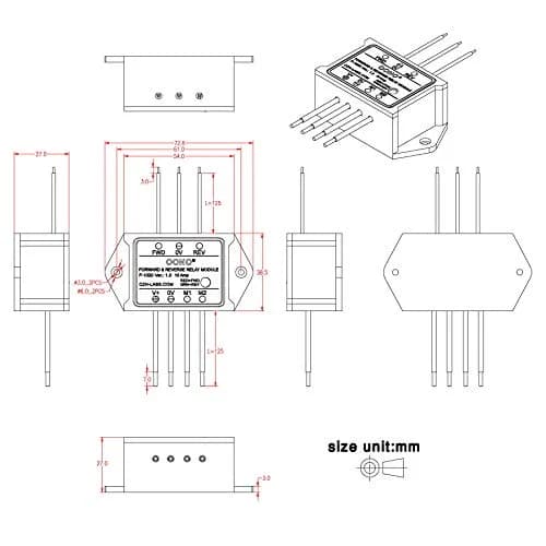 OONO 24V DC Reversing Relay Module with Momentary & Alternate Action Switches, 10A Rated Current | Powers Reversing Motor Equipment thumbnail 6