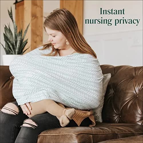 Simka Rose Multipurpose Baby Cover Moss | 71cm (28in) x 71cm (28in) | Breathable Viscose Blend thumbnail 4