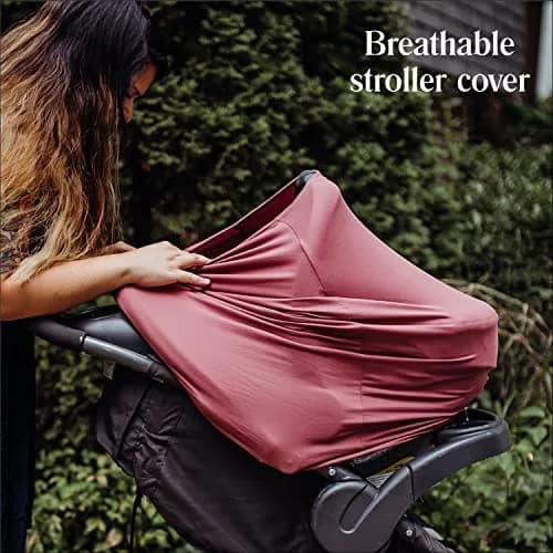 Simka Rose Multipurpose Baby Cover Moss | 71cm (28in) x 71cm (28in) | Breathable Viscose Blend thumbnail 5