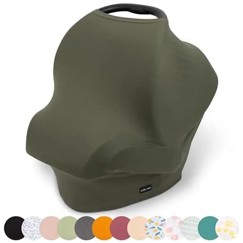 Simka Rose Multipurpose Baby Cover Moss | 71cm (28in) x 71cm (28in) | Breathable Viscose Blend thumbnail 1