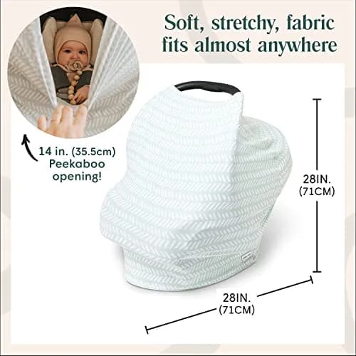 Simka Rose Multipurpose Baby Cover Moss | 71cm (28in) x 71cm (28in) | Breathable Viscose Blend thumbnail 7