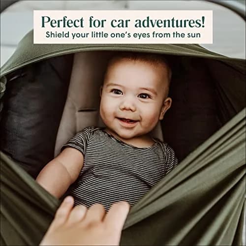 Simka Rose Multipurpose Baby Cover Moss | 71cm (28in) x 71cm (28in) | Breathable Viscose Blend thumbnail 3
