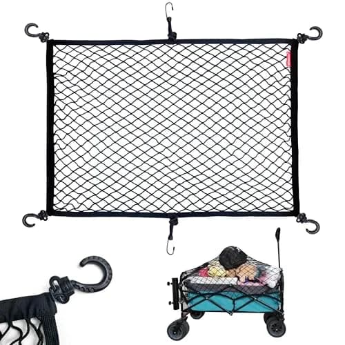 Mamiko Cargo Net for Utility Folding Wagon 24"X35.5"to 47"×71" | Heavy-Duty Elastic Nylon for Garden & Camping thumbnail 1