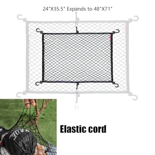 Mamiko Cargo Net for Utility Folding Wagon 24"X35.5"to 47"×71" | Heavy-Duty Elastic Nylon for Garden & Camping thumbnail 9