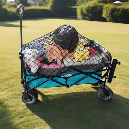 Mamiko Cargo Net for Utility Folding Wagon 24"X35.5"to 47"×71" | Heavy-Duty Elastic Nylon for Garden & Camping thumbnail 10