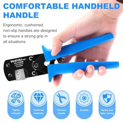 Yangoutool Micro Molex Crimper: 32-20AWG (0.03-0.52mm²) | Compatible with Molex, JST, JAE, D-Sub, Precision Crimping Tool thumbnail 6