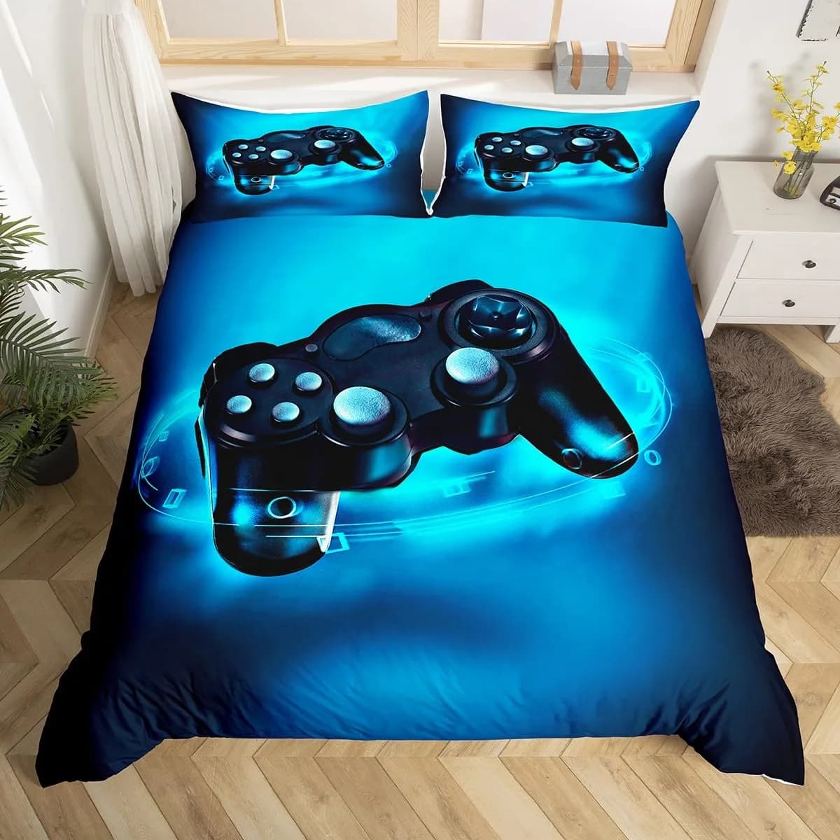 Feelyou Gamer Bedding Set Queen Size 183cm x 183cm (72"x72") | Modern Video Game Theme - main product image