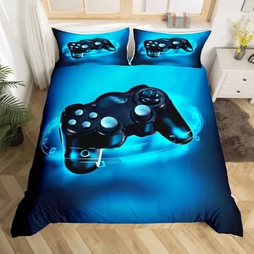 Feelyou Gamer Bedding Set Queen Size 183cm x 183cm (72"x72") | Modern Video Game Theme thumbnail 1