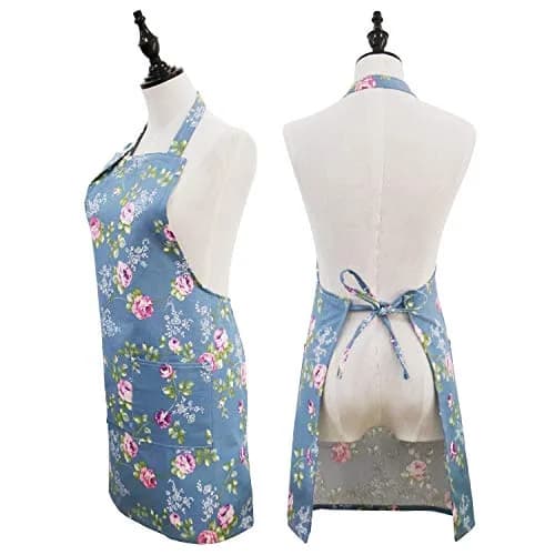 Saukore Floral Aprons for Women | Stylish Kitchen & Garden Aprons, 2 Pack, Cotton Canvas (72x80 cm) thumbnail 3