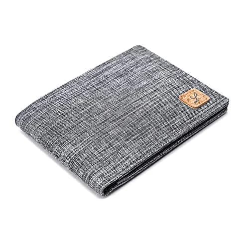 Lanyani Minimalist Slim Fabric Wallet Bifold RFID Blocking Grey | Compact Day-to-Day Accessory thumbnail 5