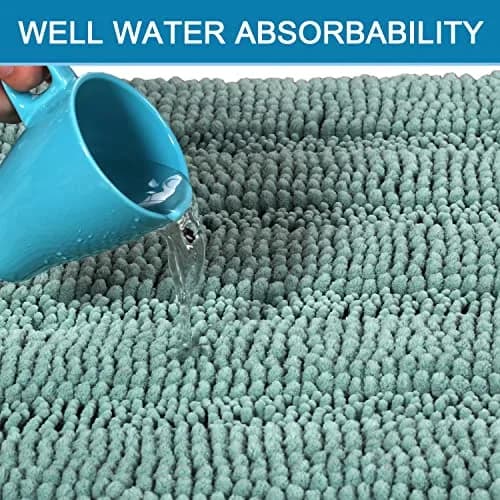 H.VERSAILTEX Thick Chenille Bathroom Rug Mat Set | Extra Soft & Absorbent, 2 Piece, Machine-Washable (47" x 17" + 17" x 24") thumbnail 4