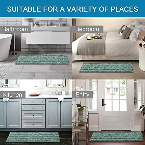 H.VERSAILTEX Thick Chenille Bathroom Rug Mat Set | Extra Soft & Absorbent, 2 Piece, Machine-Washable (47" x 17" + 17" x 24") thumbnail 6