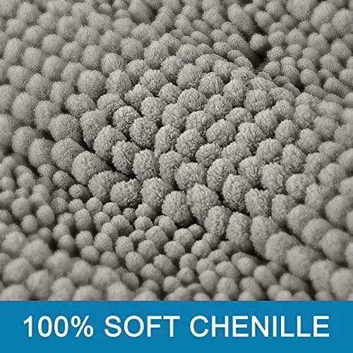 H.VERSAILTEX Non Slip Thick Shaggy Chenille Bathroom Rug Mat Set 2 Piece | Extra Soft & Absorbent, Machine-Washable thumbnail 2