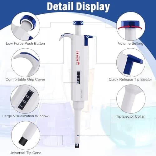 PRECIPETTE 1000uL Single Channel Micropipette | 100-1000µl Adjustable Volume thumbnail 2