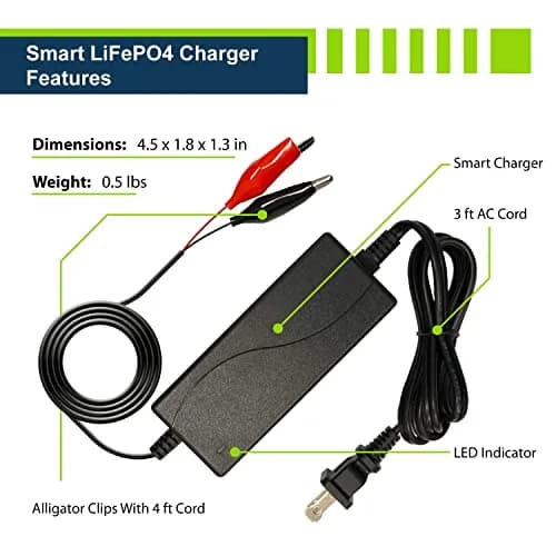 ExpertPower 12V 2A LiFePO4 Charger for Deep Cycle Batteries | UL Listed thumbnail 2