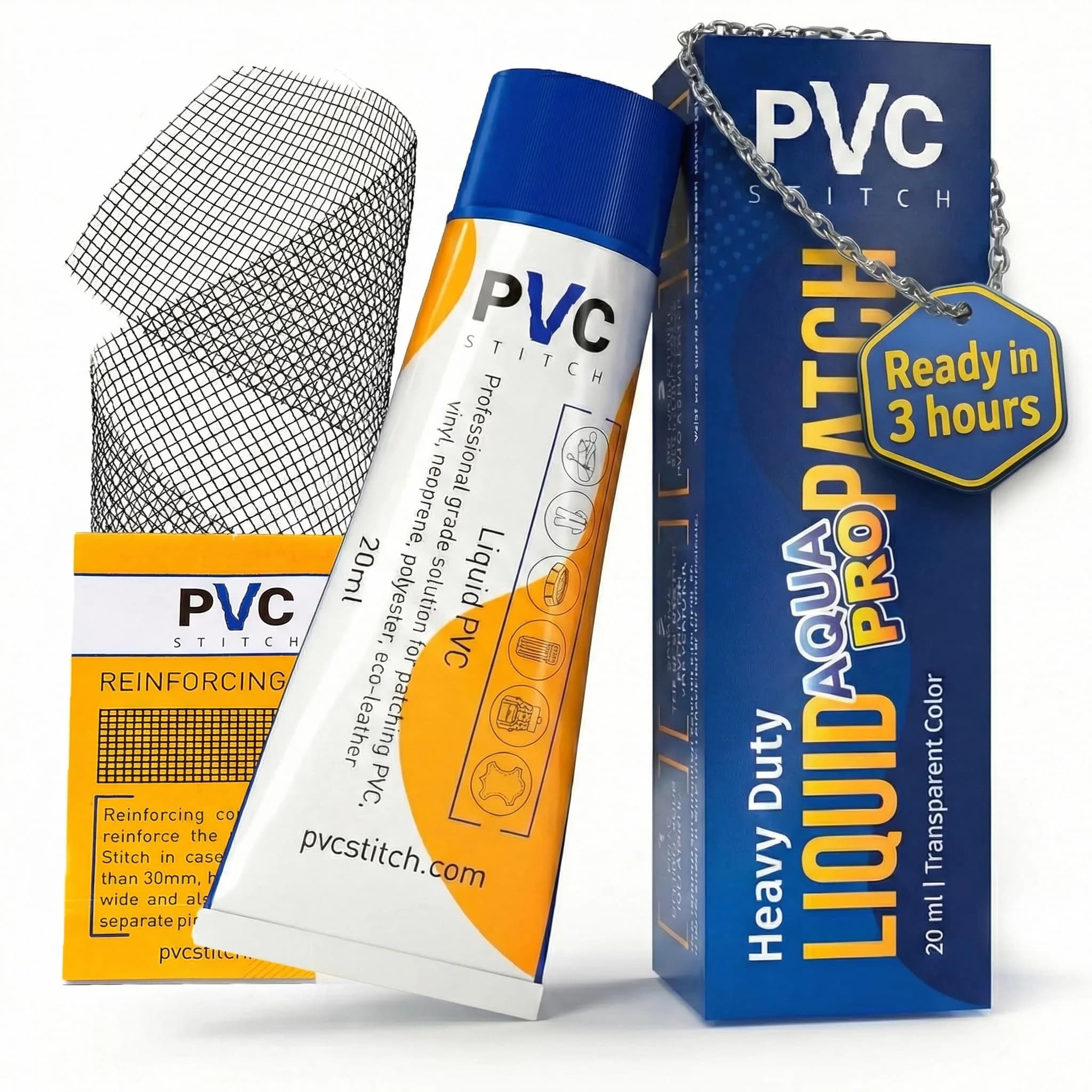 PVC Stitch AquaPro Liquid Patch Waterproof Repair Kit 20ml (0.67 Fl Oz) | For Inflatables, Pools, Hot Tubs & Gear