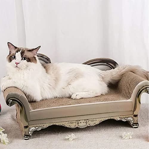 SONGWAY Cat Scratcher Sofa Bed - Corrugated Cardboard Lounge & Furniture Protector (59.94cm x 29.97cm x 28.96cm) | Big, Safe & Recyclable thumbnail 7