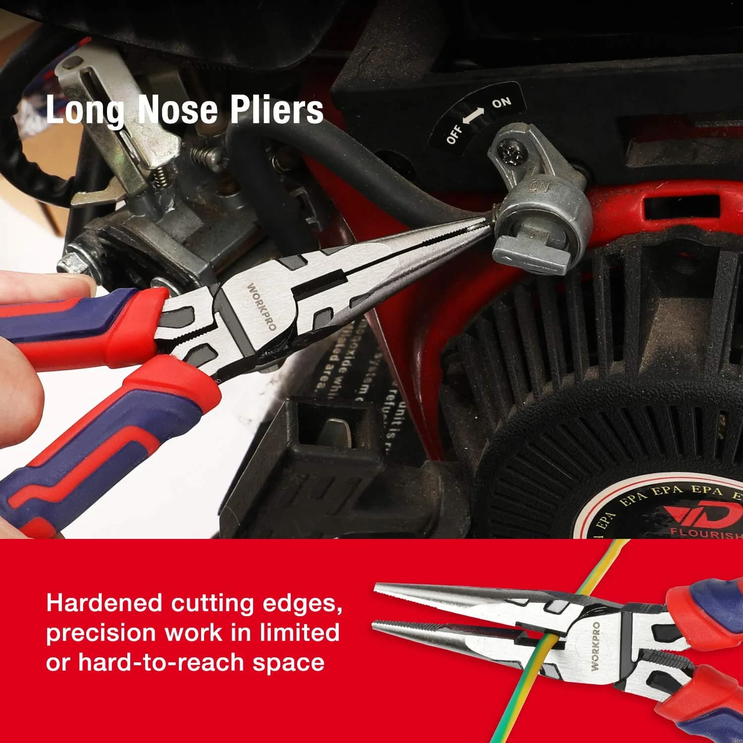 WORKPRO 5-Piece Premium Cr-V Pliers Set with Storage Pouch | Drop-Forged Steel for Durability - view 5
