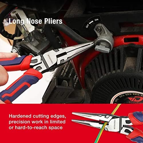WORKPRO 5-Piece Premium Cr-V Pliers Set with Storage Pouch | Drop-Forged Steel for Durability thumbnail 5