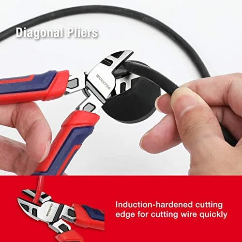 WORKPRO 5-Piece Premium Cr-V Pliers Set with Storage Pouch | Drop-Forged Steel for Durability thumbnail 6