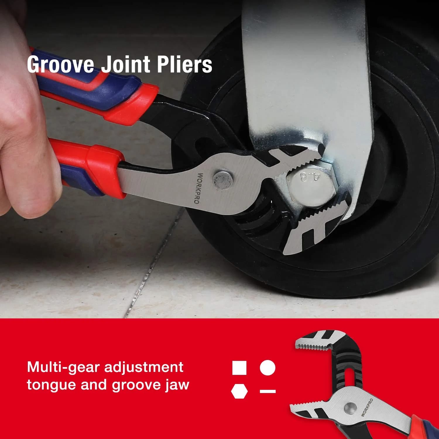 WORKPRO 5-Piece Premium Cr-V Pliers Set with Storage Pouch | Drop-Forged Steel for Durability - view 7