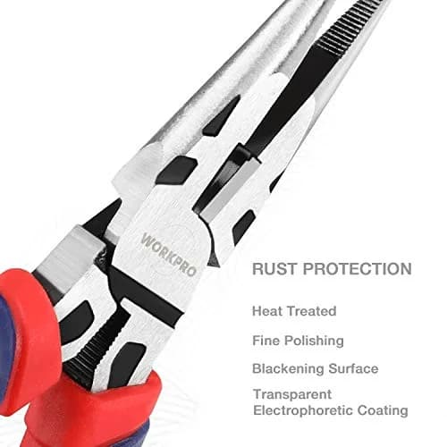 WORKPRO 5-Piece Premium Cr-V Pliers Set with Storage Pouch | Drop-Forged Steel for Durability thumbnail 2