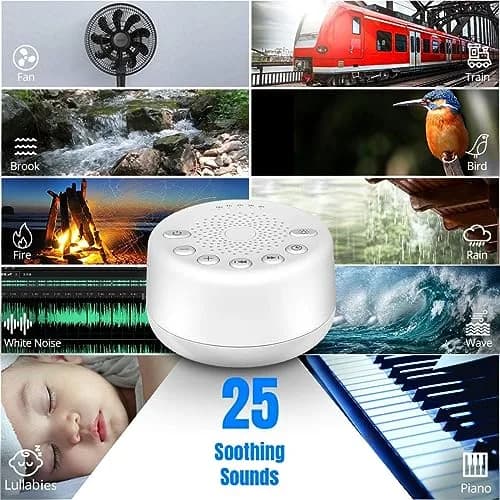Easysleep White Noise Machine with 25 Sounds & Night Light | Compact & Portable for Sleep Relaxation thumbnail 2