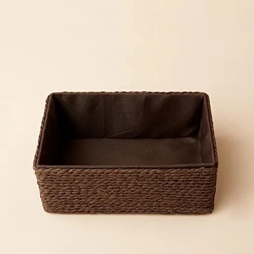 LA JOLIE MUSE Bathroom Basket Organizers, Paper Rope Storage, Brown 4 Pack | Eco-Friendly & Versatile thumbnail 5