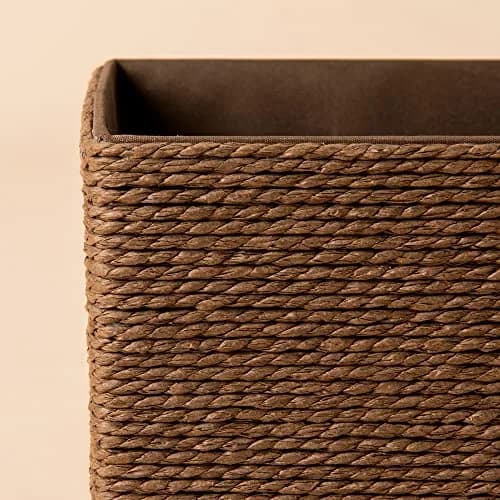 LA JOLIE MUSE Bathroom Basket Organizers, Paper Rope Storage, Brown 4 Pack | Eco-Friendly & Versatile thumbnail 6